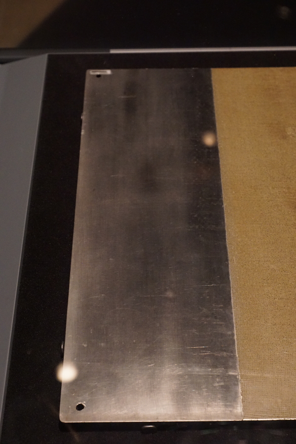 Apollo Heat Shield Manufacturing Model stainless steel plates with honeycomb substrate at Destination Moon