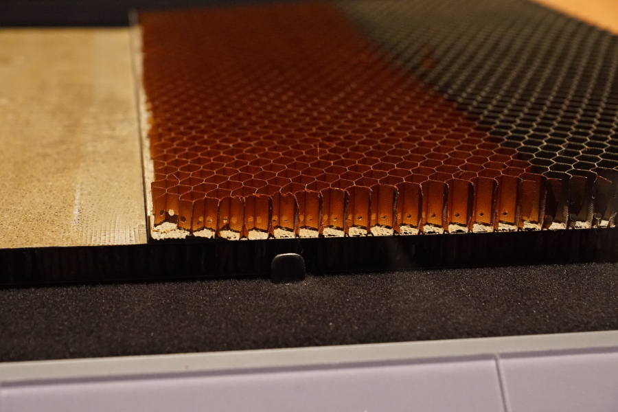 Apollo Heat Shield Manufacturing Model unprimed fiberglass honeycomb at Destination Moon