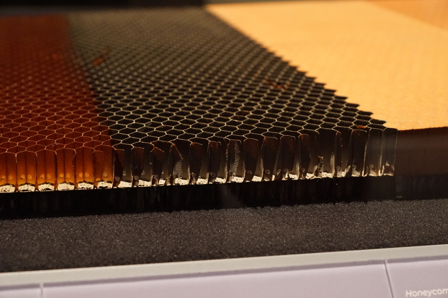 Apollo Heat Shield Manufacturing Model primed honeycomb at Destination Moon