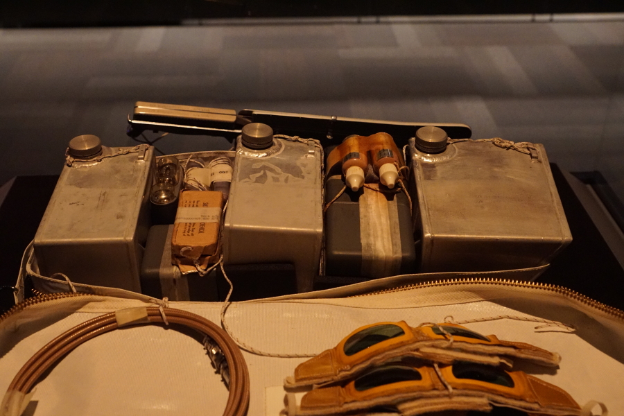 Water cans in Apollo Survival Kit at Destination Moon