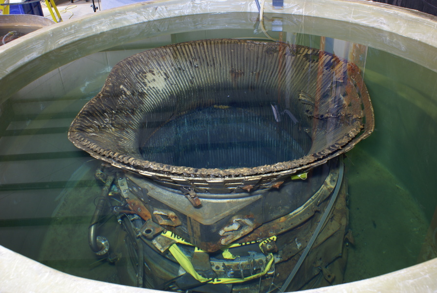 Thrust chamber from Jeff Bezos recovered F-1 Apollo 11 rocket engines