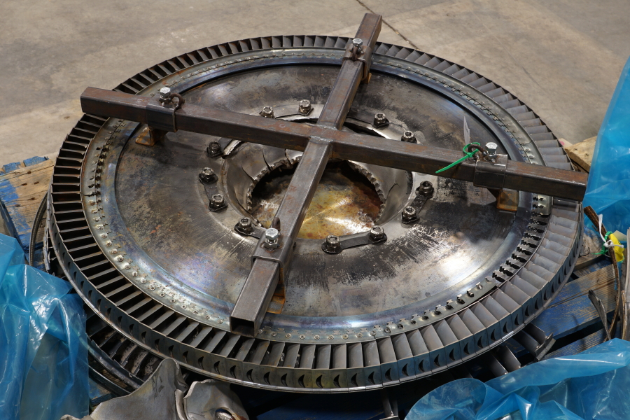 Turbine wheel from Jeff Bezos recovered F-1 Apollo 11 rocket engines