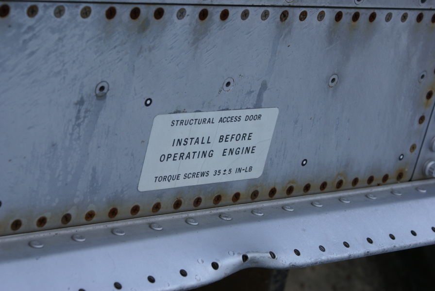 F-1 Engine Interface Panel access door (410409 DOOR ASSY, Access, interface panel) at F-1 Engine Disassembly