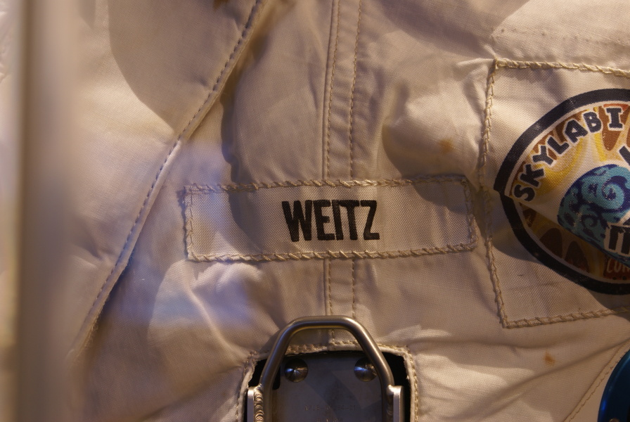 Weitz name tag on Weitz Suit at Great Lakes Science Center