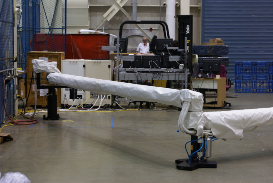 Dextre Hubble robotic servicing mission remote manipulator system RMS robot arm at Goddard Space Flight Center