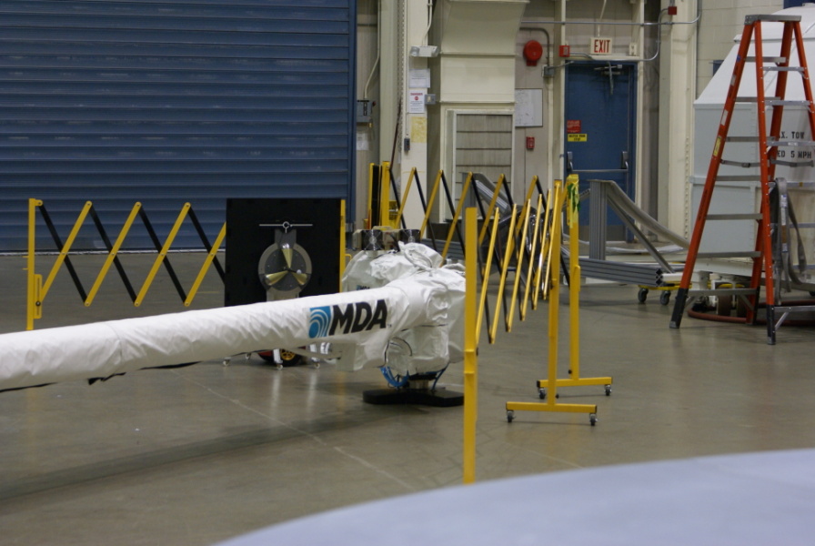 Dextre Hubble robotic servicing mission remote manipulator system RMS robot arm at Goddard Space Flight Center