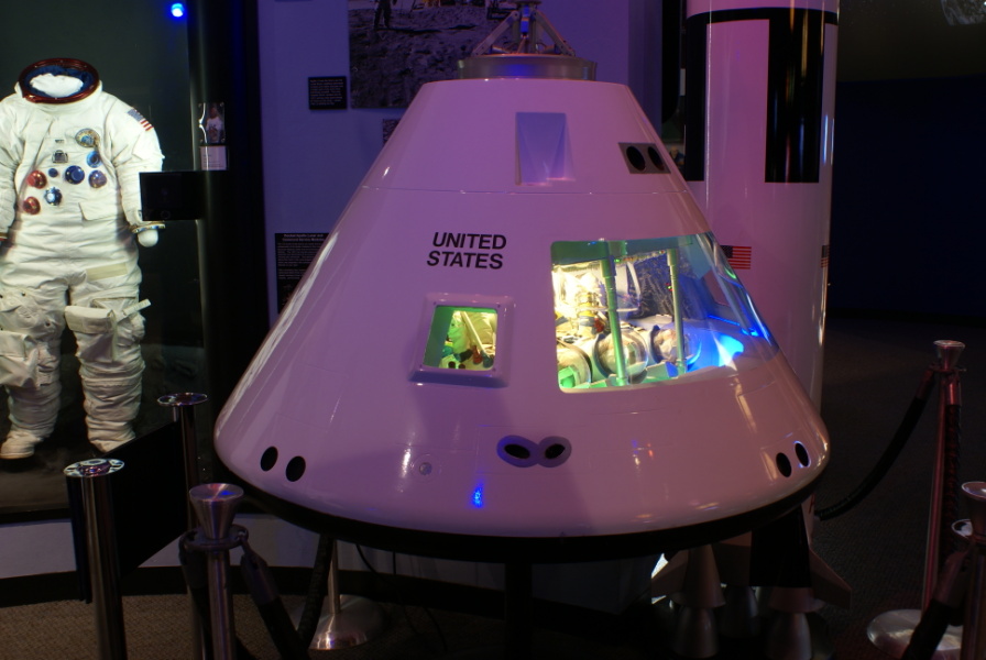 Apollo command module model in Glenn Research Center visitor center