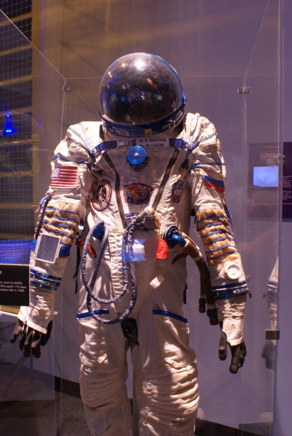 Sokol Suit torso and helmet at Glenn Research Center