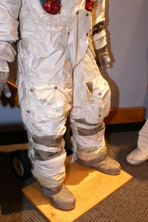Anders' Apollo 8 Suit legs at Glenn Research Center