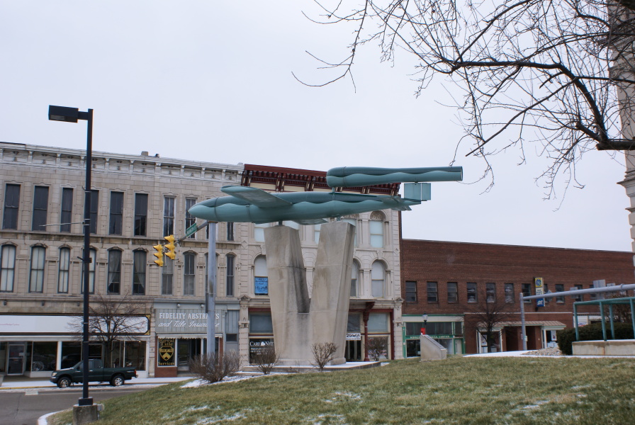 V-1 in front of Putnam County courthouse in Greencastle Indiana