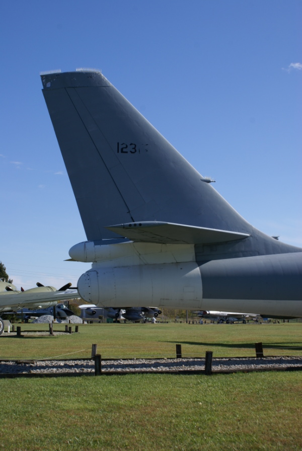 B-47 Stratojet tail, including serial number 51-2315, at Grissom Air Museum
