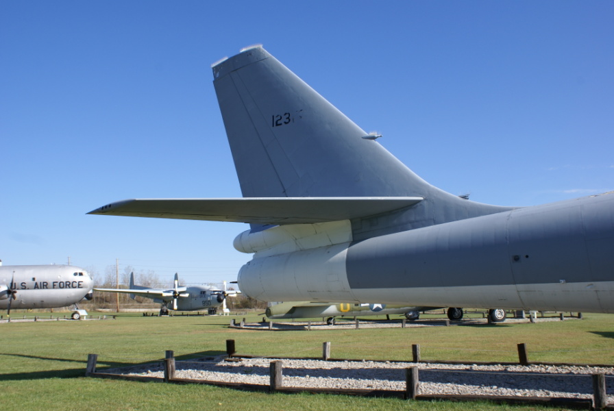 B-47 Stratojet tail, including serial number 51-2315, at Grissom Air Museum