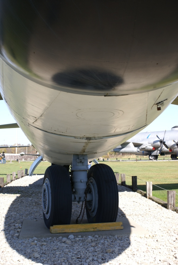 B-47 Stratojet forward landing gear at Grissom Air Museum
