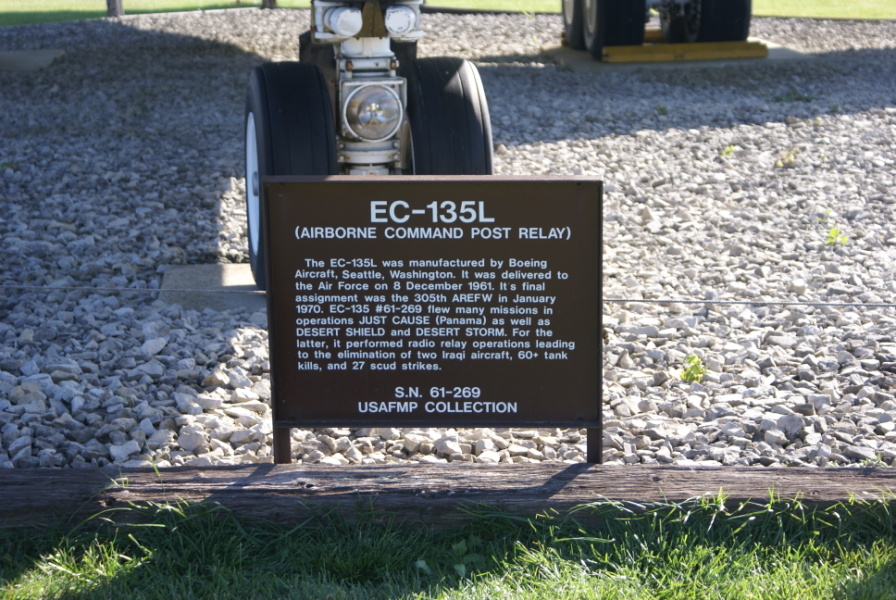 Sign by the EC-135 at Grissom Air Museum