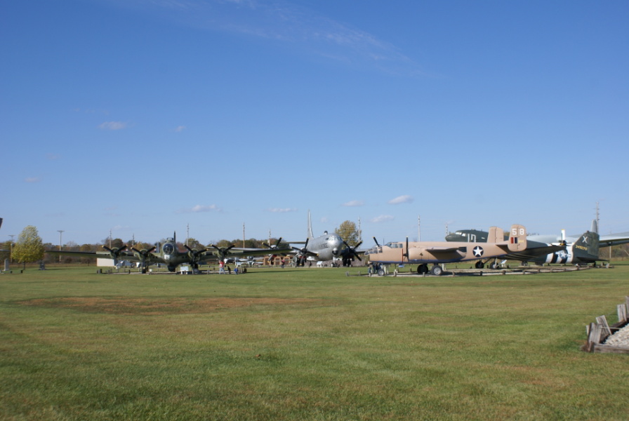 KC-97 Stratofreighter, B-17, B-25, and C-47 at Grissom Air Museum