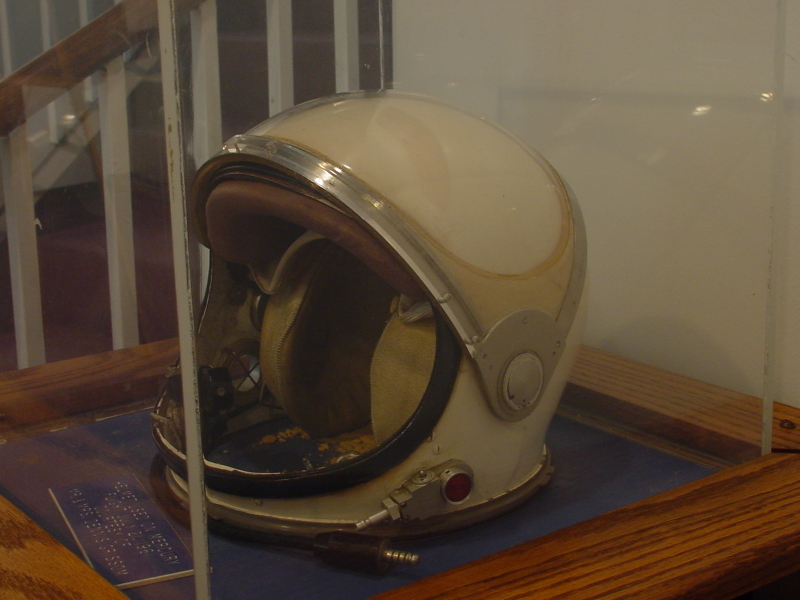 Grissom Mercury Helmet (pre-renovation) at Grissom Memorial in Mitchell Indiana