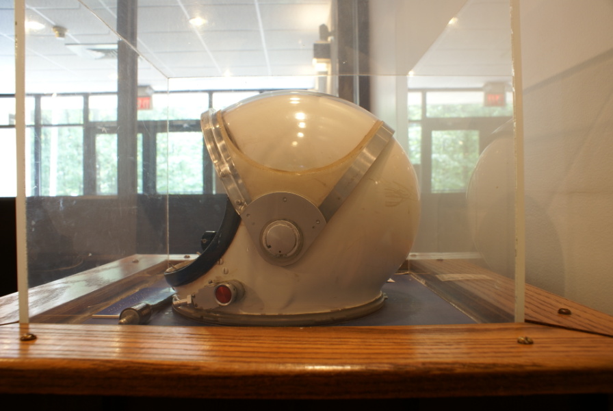 Grissom Mercury Helmet (pre-renovation) at Grissom Memorial in Mitchell Indiana