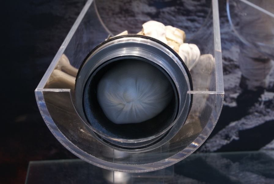 Grissom's Gemini 3 suit left glove at Mitchell Indiana