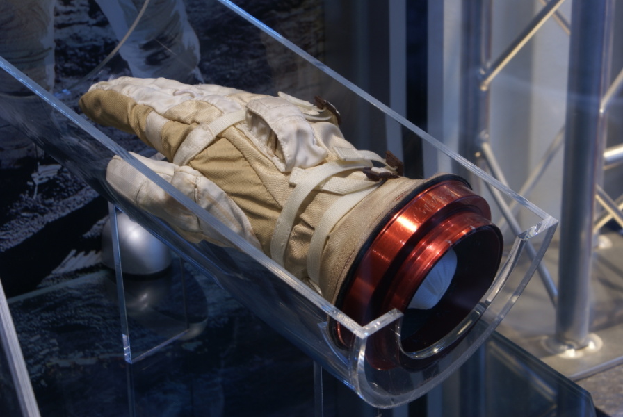 Grissom's Gemini 3 suit right glove at Mitchell Indiana