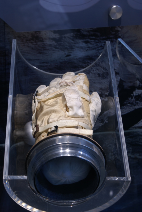 Grissom's Gemini 3 suit left glove at Mitchell Indiana