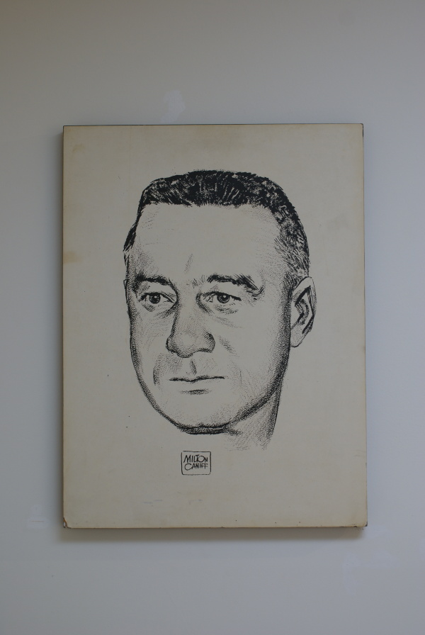 Portrait of Gus Grissom inside Grissom Memorial in Mitchell Indiana