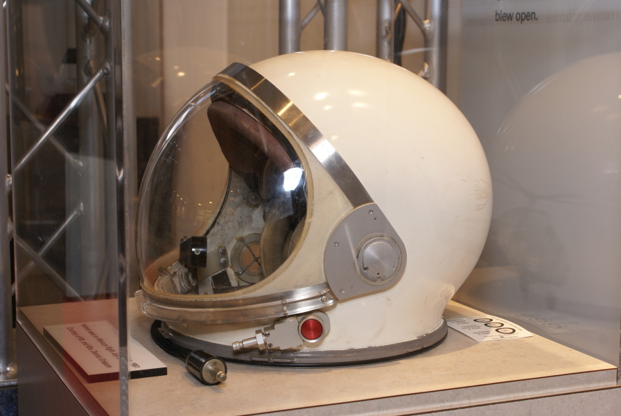 Grissom's Mercury Helmet at Grissom Memorial in Mitchell Indiana