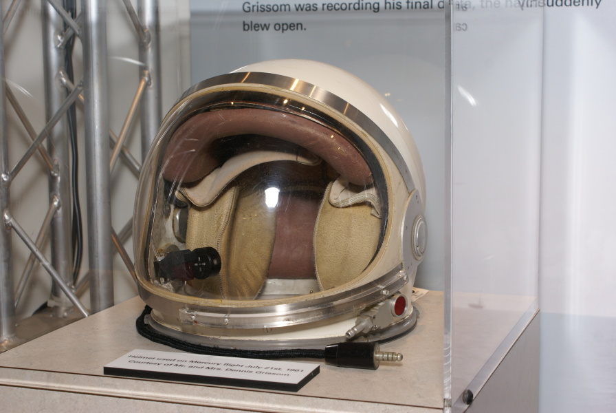 Grissom's Mercury Helmet at Grissom Memorial in Mitchell Indiana