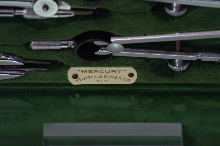 Gus Grissom's Keuffel & Esser Co. "Mercury" drafting tools at the Grissom Memorial in Purdue Artifacts