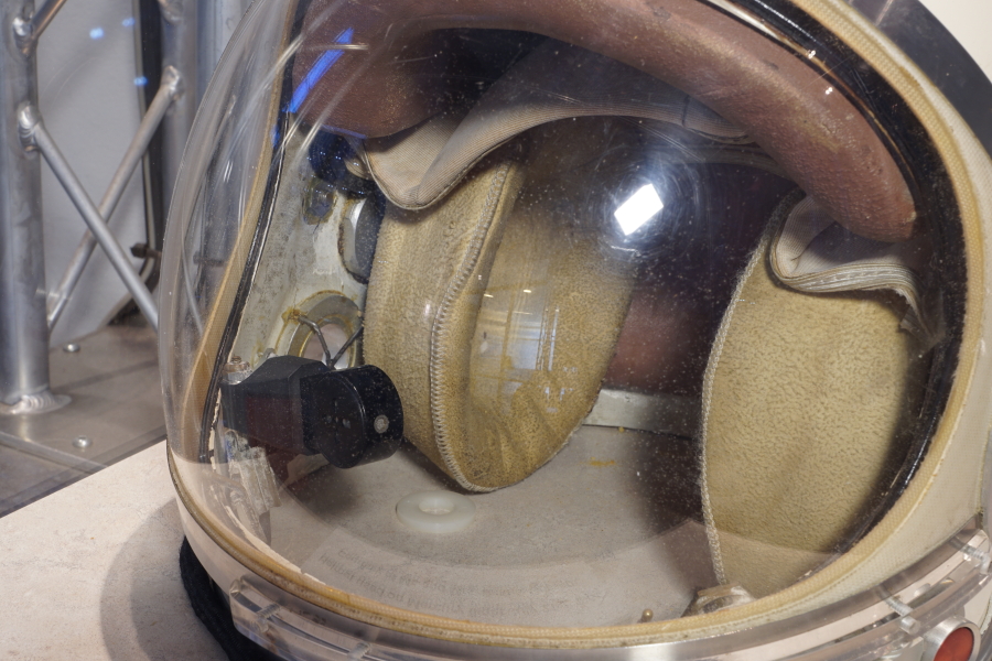 Interior of Grissom's Mercury Helmet in Mitchell Indiana
