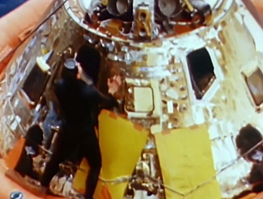 SA-501 AS-501 Apollo 4 Command Module Block I hatch with simulated unified Block II hatch seal