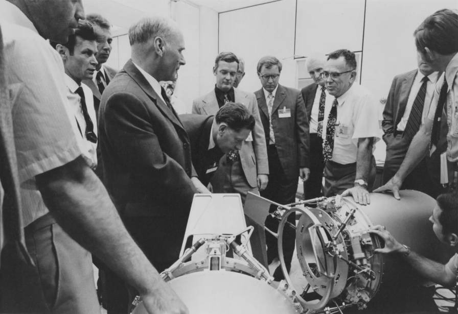 Apollo Soyuz Test Project ASTP Docking Module DM two-fifths engineering model NASA photo 72-H-897
