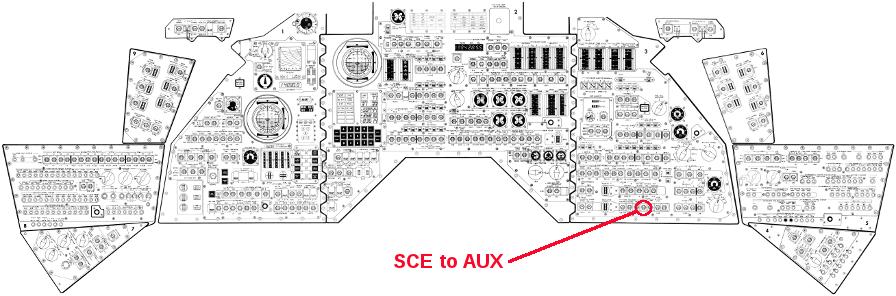 Apollo 13 Command Module CM main display console control panel SCE to
    AUX