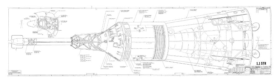 Apollo Command Service Module CSM Inboard Profile