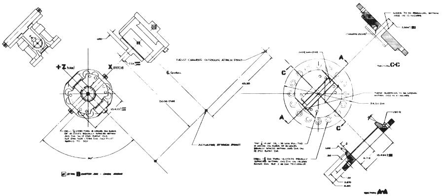 F-1 Rocket Engine gimbal bearing, from F-1 Design Information
     (R-2823-1) dated 23 August 1961