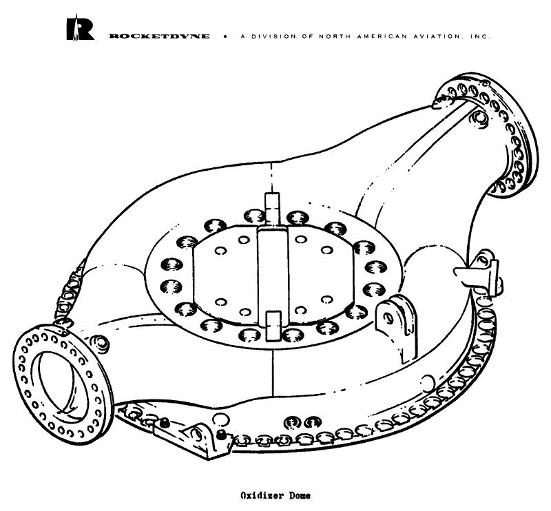 F-1 rocket engine lox dome oxidizer dome