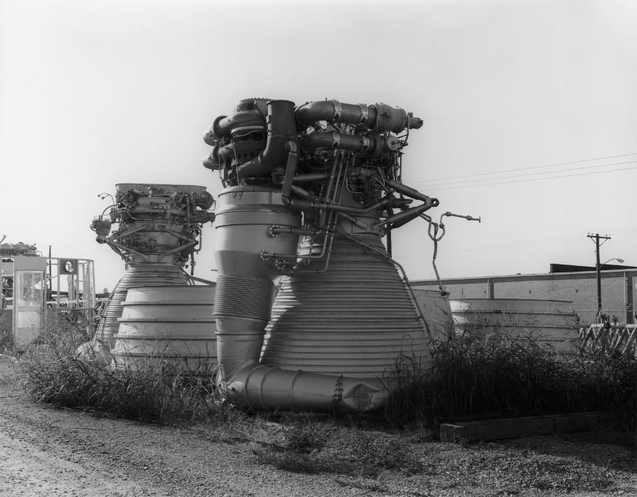 scrapped F-1 rocket engines and nozzle extensions