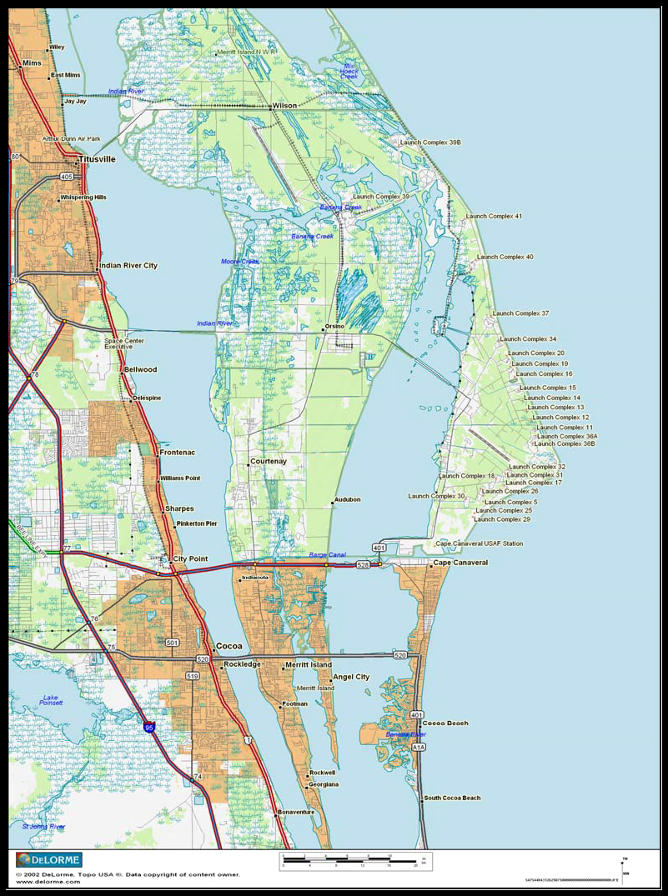 Cape Kennedy/Cape Canaveral Air Force Station map
