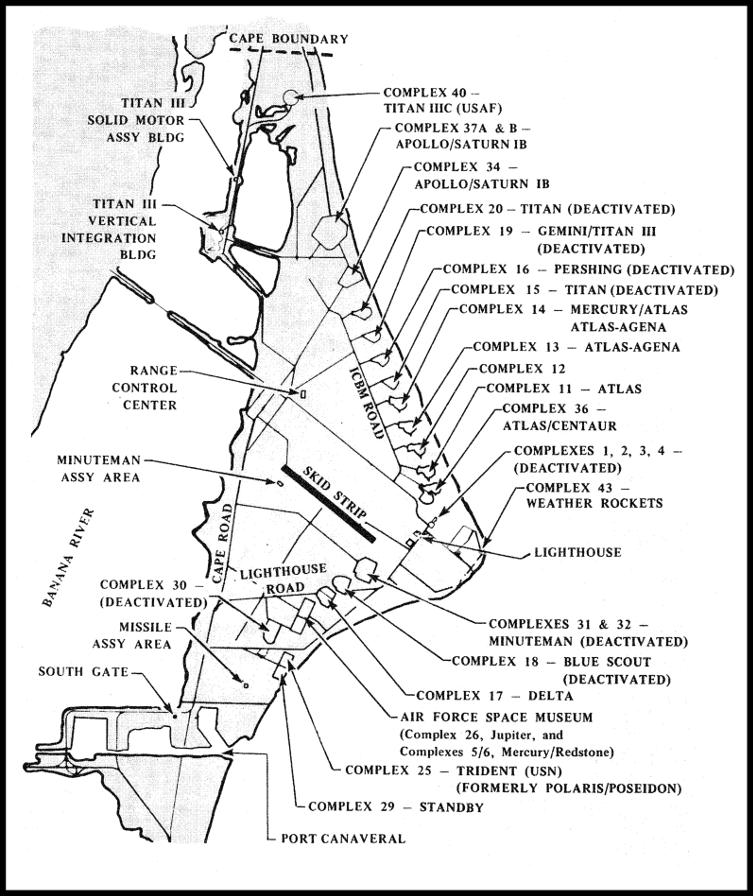 Cape Kennedy/Cape Canaveral Air Force Station map