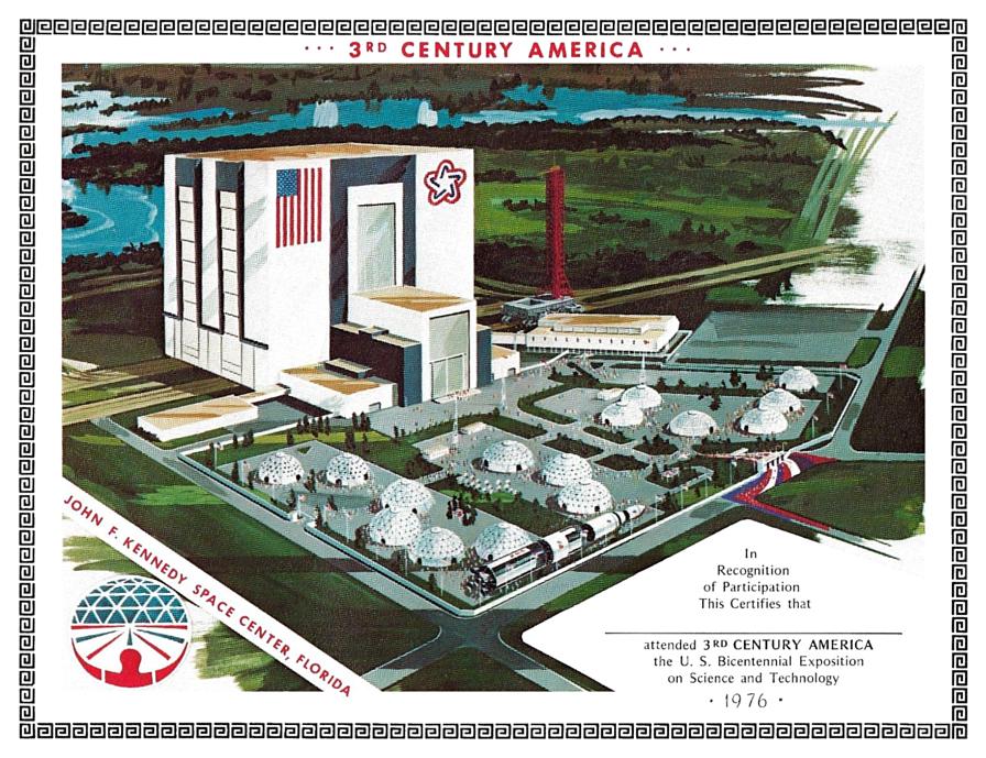 Kennedy Space Center Saturn V Vehicle Assembly Building VAB Third
	(3rd) Century America certificate