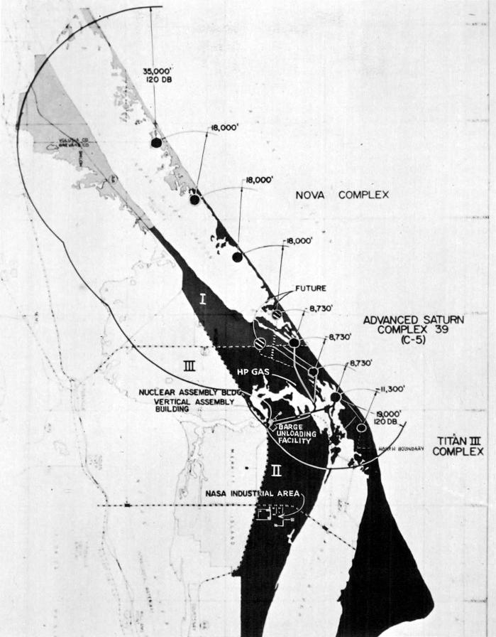 Early diagram of Launch Complex 39A, 39B, 39C, 39D, and 39E (LC-39A,
	LC-39B, LC-39C, LC-39D, and LC-39E)