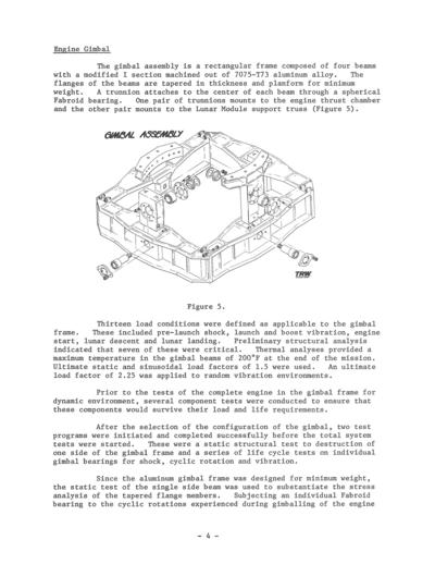 Lunar Module Descent Engine gimbal assembly