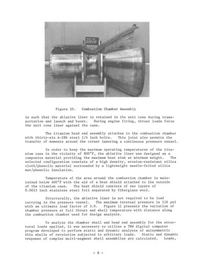 Lunar Module Descent Engine combustion chamber assembly
