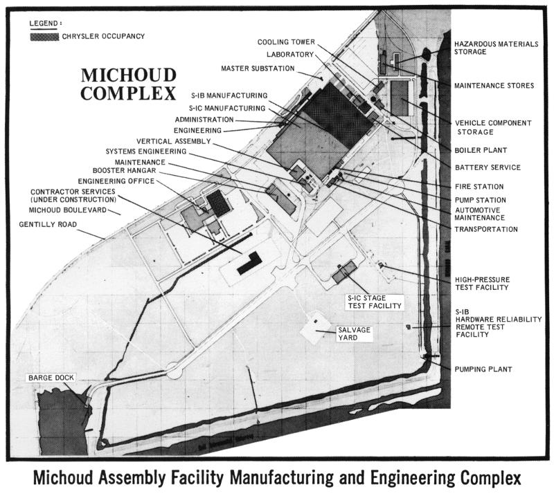 Michoud Assembly Facility Michoud Operations complex map