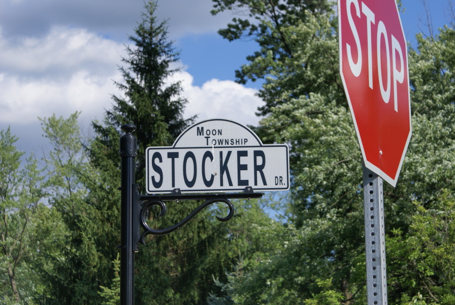 A Moon Township street sign