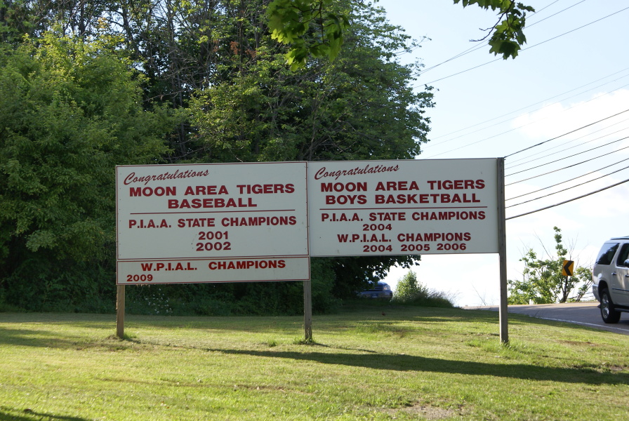 Moon Area High School sports team signs