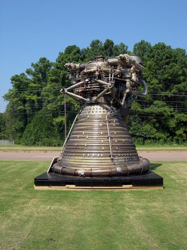 F-1 rocket engine in front of Marshall Space Flight Center Building
	4200 circa 2004