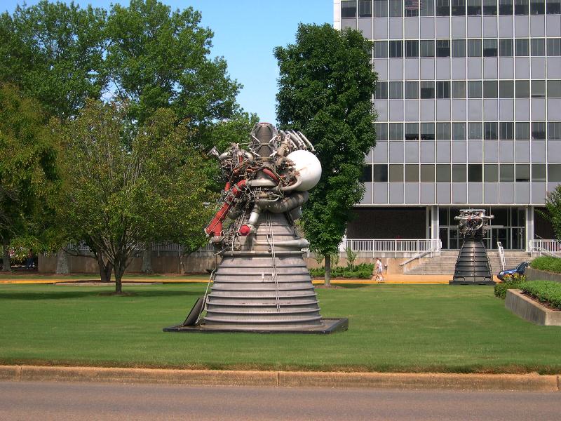 J-2 rocket engine in front of Marshall Space Flight Center Building
	4200 circa 2004