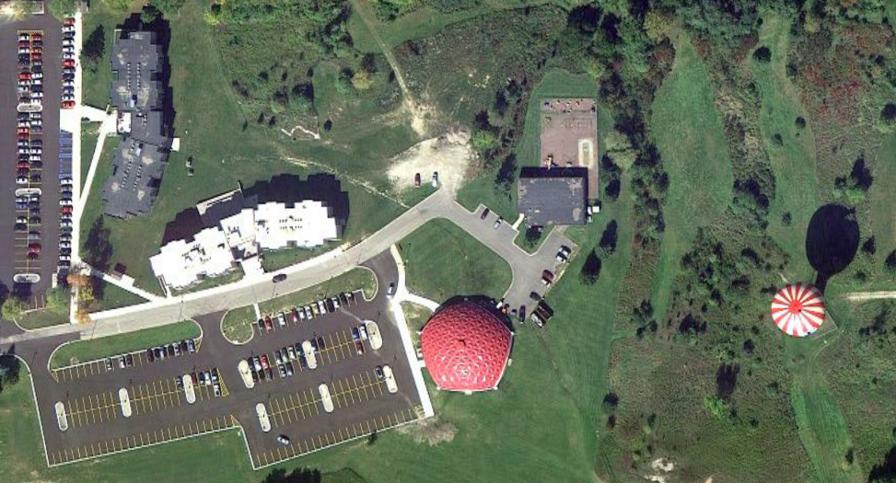 Aerial photo of Michigan Space & Science Center October 4 2011