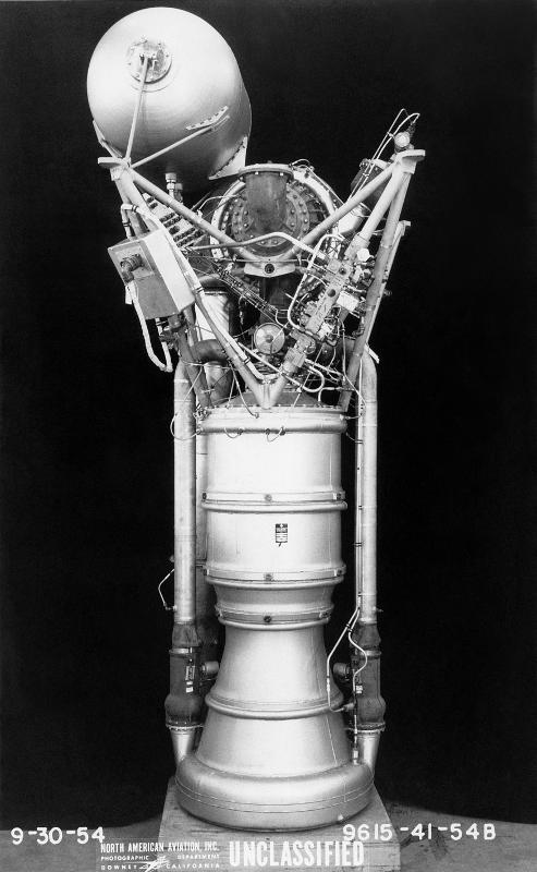 Redstone missile A-6 rocket engine overall view
