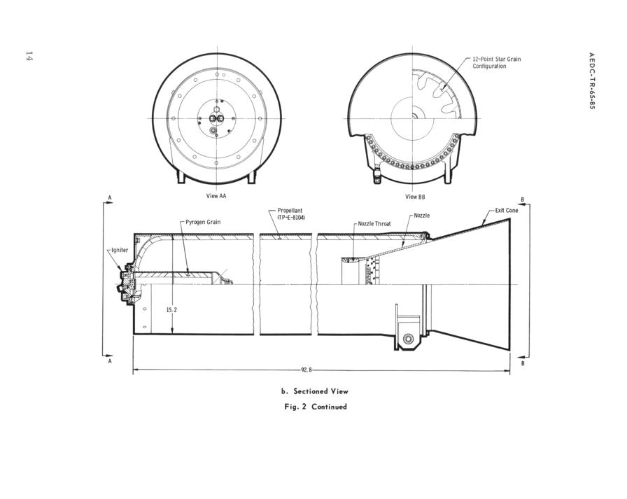 Saturn V S-IC retro motor sectioned view